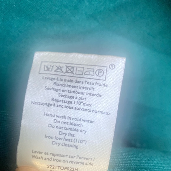 Sezane Dory Top Sleeveless Green Scalloped Hem - Picture 10 of 11